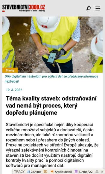 Stavebnictvi3000 Téma kvality staveb: odstraňování vad nemá být proces, který dopředu plánujeme