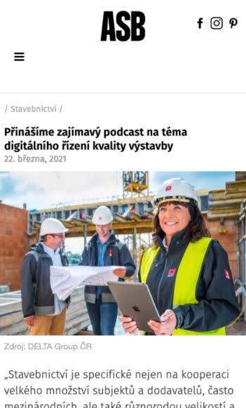 asb portal - Přinášíme zajímavý podcast na téma digitálního řízení kvality výstavby